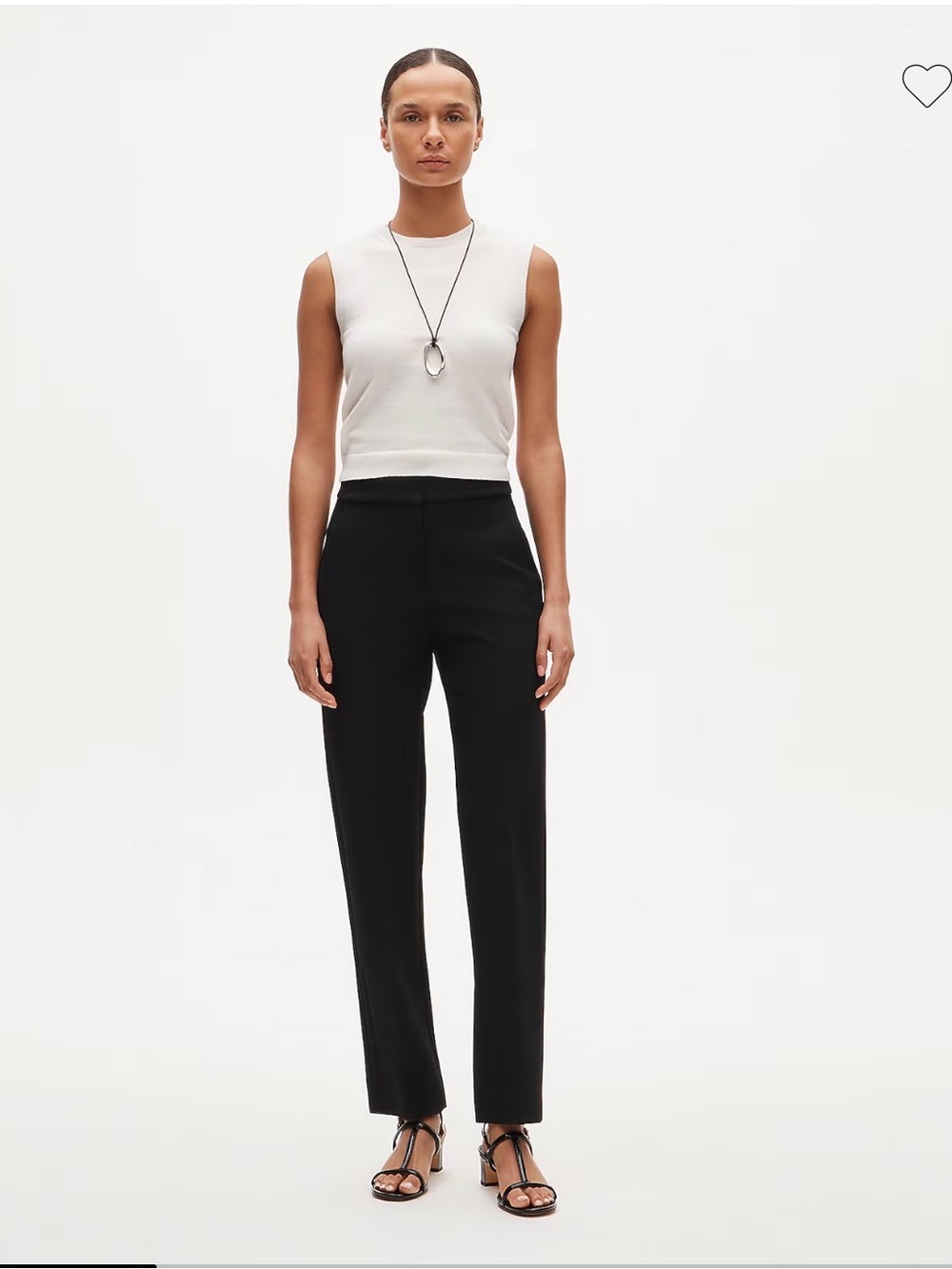 J. Crew Black Straight-Leg Trousers